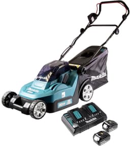 Makita DLM 432 PF2 accu grasmaaier 36 V ( 2x 18 V ) 43 cm borstelloos + 2x accu 3.0 Ah + dubbele lader — thumbnail 2