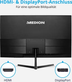 MEDION P52424 (MD 20152) 60,5 cm (24 inch) Full HD breedbeeldmonitor (FHD, HDR10, 16:9, HDMI, Displayport, VGA, Anti flikkering, Anti schittering, Anti blauw licht, meertalig menu) zwart — thumbnail 15
