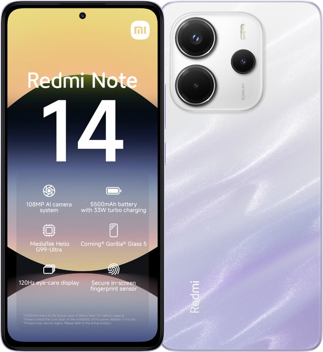 Xiaomi Redmi Note 14 - 6GB/128GB - Mist Paars — afbeelding 1