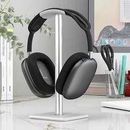 Headset Stand - standaard voor koptelefoon - Headset Houder - Koptelefoon standaard - Koptelefoon Houder - Hoofdtelefoon Houder - wit - metaal - 100*100*245mm — thumbnail 2