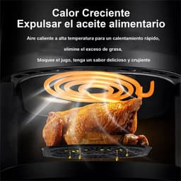 Luchtfriteuse - Met Touchscreen - Temperatuurregeling En Display - Programmeerbaar - 2400W - 8 Liter — thumbnail 7