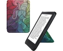 kwmobile e-reader hoesje geschikt voor Kobo Clara BW / Colour hoes - Ereader flip case met standaard - E reader cover van kunstleer - In roze / blauw / groen