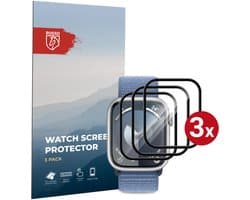 Rosso Hybrid Glass Geschikt voor Apple Watch 41MM - PMMA Glas Screen Protector - Ultradun Plexiglas - Horloge Beschermlaag (3-Pack)