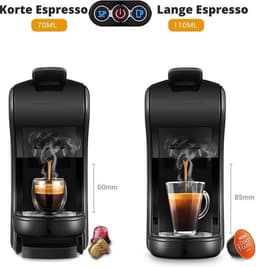 Bolt Edge Koffiemachine - 4-in-1 - Met Melkopschuimer - Geschikt Voor Nespresso & Pads — thumbnail 5