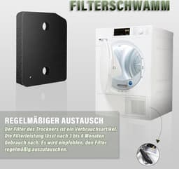 2 stuks droogfilters, voor Miele T1 wasdroger, wasdroger sokkelfilter, sponsfilter, filtermat voor een langere levensduur van de droger (207 mm x 157 mm x 30 mm) — thumbnail 6