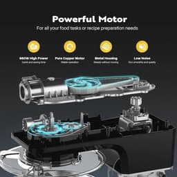 7.5 Quart 660W 6-Speed Stand Mixer - Zwart — thumbnail 5