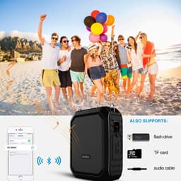 Draagbare Stemversterker Headset Microfoon met Oplaadbare Accu voor Docenten en Presentaties — thumbnail 3