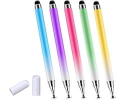 Killogood Een set van 5 2-in-1 stylussen - compatibel met diverse tablets - die een hoge gevoeligheid en nauwkeurige aanraakbediening bieden.