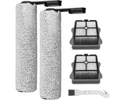 Stofzuigeraccessoires - Vervangende rolborstels voor stofzuigers - HEPA-filter - Inclusief 2 rolborstels, 2 filters en 1 reinigingsborstel - Geschikt voor Tineco Floor One S5 / S5 Pro / S5 Pro 2 / S5 Extreme