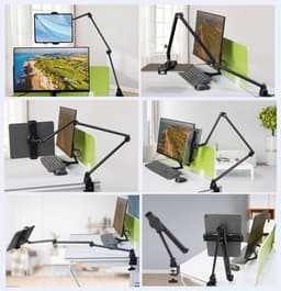 Verstelbare Universele Tablet Standaard - Ultra Lange Metalen Arm voor iPad en Tablets 4,7-12,9 inch — thumbnail 4