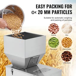 Automatische vulmachine voor deeltjes, 20–3000 g (0,044–6,6 lbs), roestvrijstalen weegvuller met voetpedaal voor bonen, zaden, granen, thee — thumbnail 2