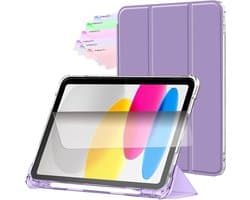 Slimme iPad 10.9 inch 2022 Beschermcase met Automatische Waking/Sleeping en Screen Protector - Lila