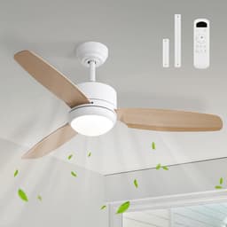 Plafondventilator met verlichting en afstandsbediening - Stil, energiezuinig en perfect voor elk seizoen — thumbnail 2