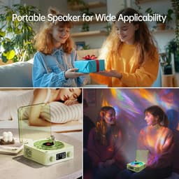 Bluetooth-luidspreker - speakers - Audio - audi - Bluetooth - Retro - Gloeiend - Groen - 15,2*14,2*6,5 cm — thumbnail 5