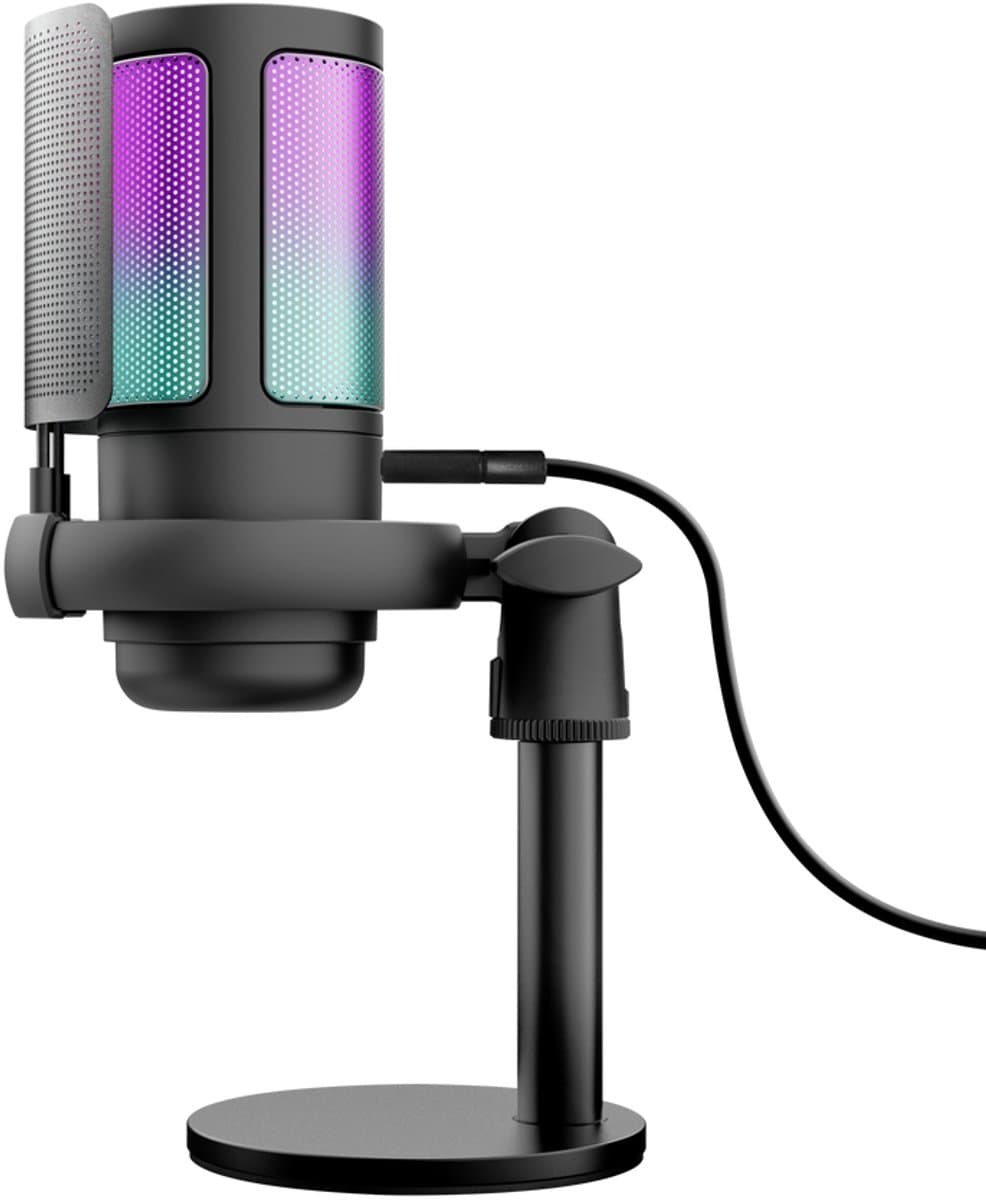 Trust GXT 238 Auron - USB Microfoon - Gaming en Streaming - Cardioïde - RGB Verlichting - Zwart — afbeelding 1