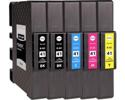5x Inktpatronen Multipack voor Ricoh GC-41 Printers