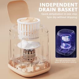 Mini Wasmachine met Centrifuge - Voor Kleine Wasgoed - Meerdere Programma's - — thumbnail 3