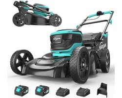 Accu grasmaaier tot 675 m² met 41 cm snijbreedte, 36V, borstelloos, 7-traps hoogteverstelling, inclusief mulchwig en 45L opvangzak