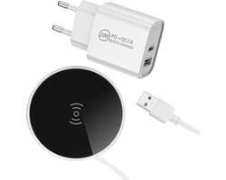Draadloze Oplader met Qi-technologie - Desktop Inductielader voor Smartphones - Ø 74 mm