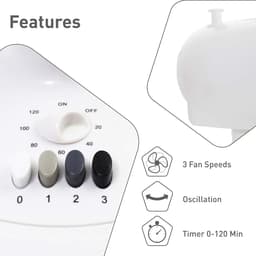 Tafelventilator 50W 40 cm met 3 standen - Stil en Draagbaar voor Bureau, Slaapkamer en Terras — thumbnail 1