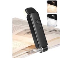 Oplaadbare Boeklamp met Clip – Instelbare Helderheid voor Lezen in Bed – Warmwit Licht en Slaaphulp