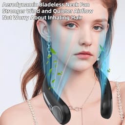 Draagbare Nekventilator met LED-display en 4 Snelheden - Handsfree Bladloze Koelventilator — thumbnail 5