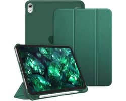 Ultra-Dunne Beschermhoes voor iPad 11e en 10e Generatie - Transparante Achterkant en Auto Slaap/Wek Functie - Nachtgroen