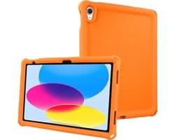 Siliconen bumper beschermhoes voor iPad 11 en 10 - Schokbestendig en rubberen hoes met displaybescherming - Oranje
