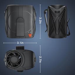 Draagbare ventilator met oplaadbare batterij en 6 snelheden voor optimale luchtstroom — thumbnail 1