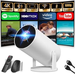 Quvo® Draagbare beamer - Beamer - Projector - Mini Beamer - Wit - 13cm x 16cm x 18cm — thumbnail 1