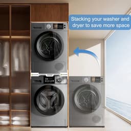 Universele Stapelset voor Wasmachines en Drogen met Uittrekbare Schuifplank — thumbnail 5