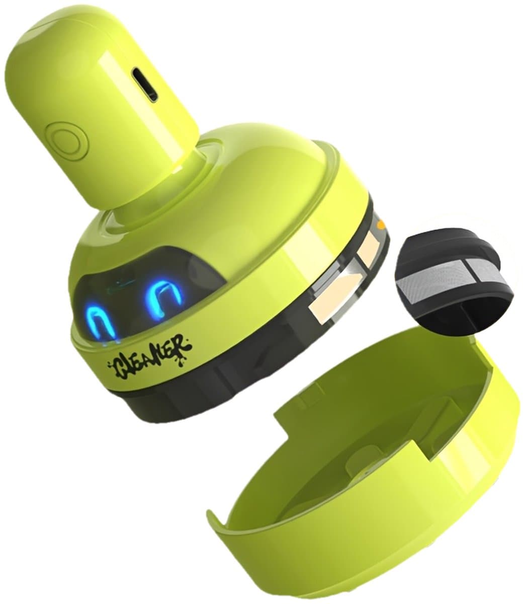 Kraftverdia - Toetsenbordstofzuiger - Mini stofzuiger - Draadloze tafelstofzuiger - Tafelstofzuiger - USB oplaadbaar - Drie zuigkrachtniveaus - Geschikt voor kantoor en thuis - Groen — afbeelding 1