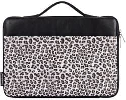 Laptophoes 13.3 Inch HV PU - Laptoptas - Voor Dames & Heren - Laptop Sleeve met Handvat - Panterprint