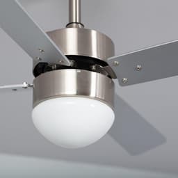 Stille plafondventilator 107 cm met gelijkstroommotor en LED-verlichting – 6 snelheden, omkeerbare functie, dimbare verlichting met drie kleurtemperaturen, afstandsbediening met timer — thumbnail 1