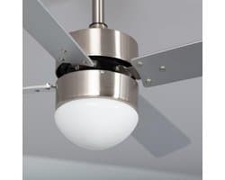 Stille plafondventilator 107 cm met gelijkstroommotor en LED-verlichting – 6 snelheden, omkeerbare functie, dimbare verlichting met drie kleurtemperaturen, afstandsbediening met timer