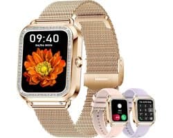 Smartwatch Dames met Bluetooth Oproepen en Hartslagmeter - Fitness Tracker voor Android & iOS
