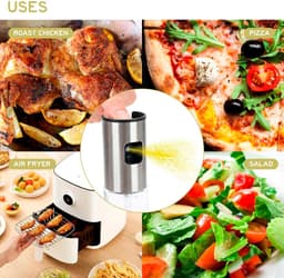 1 stuk - Olijfolie Sprayer - Olieverstuiver - 100ml - Cooking & Bakspray - Olie Sprayfles - Olie Dispenser - Keukenspray - Airfryer-accessoires met anti-druppelstop, dispenser, blikjes — thumbnail 6