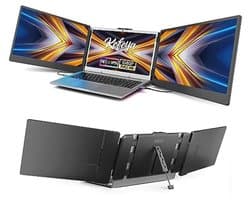 Draagbare 14 Inch Full HD Monitor voor Laptop - Tri-Screen Extensie voor Verbeterde Productiviteit