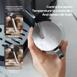 HiBREW H5A Espresso Machine – koffiezetapparaat – 15 Bar – Nauwkeurige Temperatuurmeter – Sterke Stoomfunctie – 1.2L – Melkopschuimer – One-Touch Koffiezetapparaat — thumbnail 3