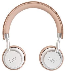 Draadloze on-ear Bluetooth hoofdtelefoon met microfoon, verstelbare beugel en draagtas - Beige/Nude — thumbnail 4