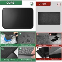 Hittebestendige Mat, Vuurvaste Siliconen Ondergrond voor Keuken, 60 x 40 cm, Warmtebescherming voor Airfryer en Magnetron — thumbnail 3