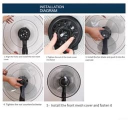 16 Inch Stil Ventilatorblad 3-Blad voor Staande en Bureauventilatoren — thumbnail 1