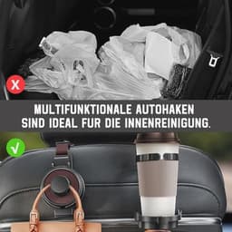 Universele Auto Hoofdsteun Haak met Telefoonhouder - 3-in-1 Auto Organizer voor Achterbank — thumbnail 2