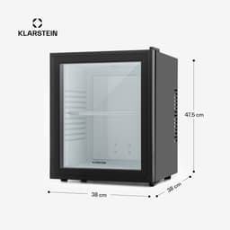 Klarstein Minibar Barmodel Koelkast - 24 Liter - glas - 0dB - Zwart - Minikoelkast - 5-15°C - voor Hotelkamer voor Kantoor - Stil Compact - Mini Fridge Kleine Koelkast Hotelkoelkast Drankkoeler Compact Koelkast — thumbnail 12