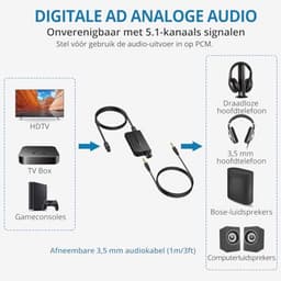 Hoogwaardige 192 kHz DAC-convertor voor digitaal naar analoog audio met volumeregelaar — thumbnail 5