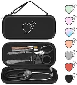 Professionele stethoscoop hoes hard shell etui met accessoires — thumbnail 1