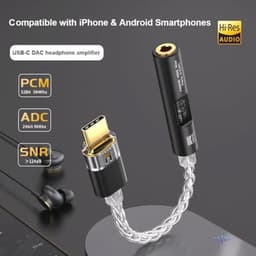 32bit/384kHz USB-C naar 3.5mm Adapter voor Hoofdtelefoonversterking — thumbnail 2