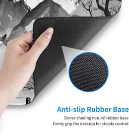 Gaming muismat - muismat xxl - muismat - Muismat in inkttekeningstijl - Antislip rubberen muismat - Natuurlijk rubber - 30×80×0,3 cm - Inktwas — thumbnail 3