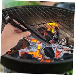 aladdien - Houtskooltang - Grillclip - Multifunctioneel - Zwart - Kooltang - Ideaal voor barbecues en picknicks - 30 x 1,8 cm — thumbnail 2