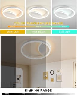 Dimbare LED plafondlamp met afstandsbediening en aanpasbare kleurtemperatuur 3000K - 6000K - 40x40cm 36W voor woonkamer, slaapkamer, keuken en meer — thumbnail 1